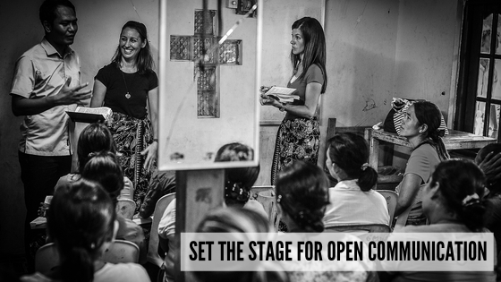 Set the stage for open communication